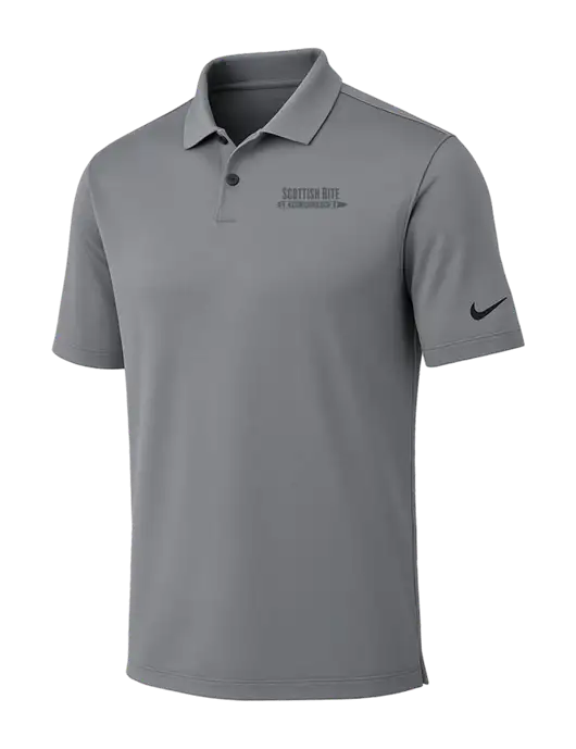 Nike Medium Grey Dri-FIT Vapor Polo w/Scottish Rite for Children Logo