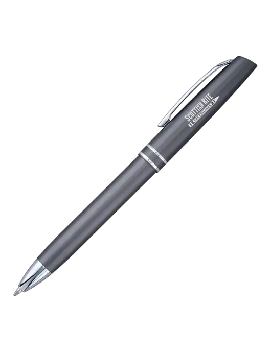 Gunmetal Anguilla Black Ink Pen w/Scottish Rite for Children Logo