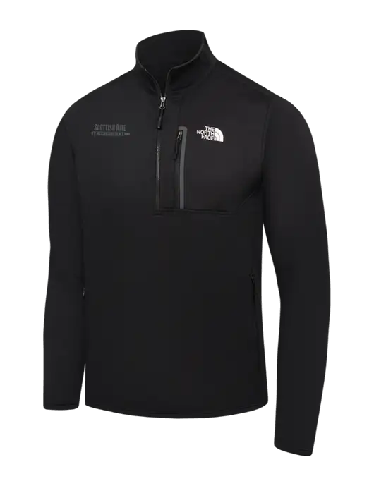 The North Face Black Skyline 1/2-Zip Fleece w/Scottish Rite for Children Logo