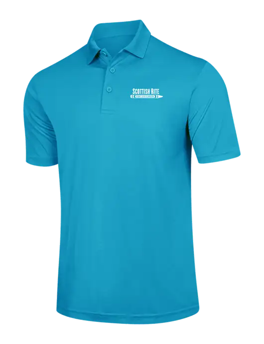 Sapphire Blue PosiCharge Competitor Polo w/Scottish Rite for Children Logo