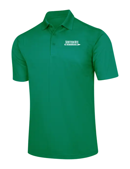 Kelly Green Micropique Sport-Wick Polo w/Scottish Rite for Children Logo