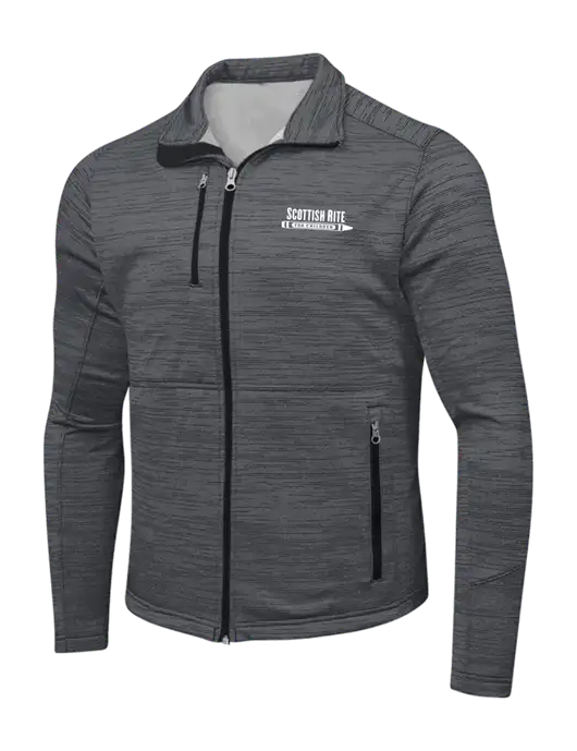 Dark Grey Digi Stripe Fleece Jacket w/Scottish Rite for Children Logo