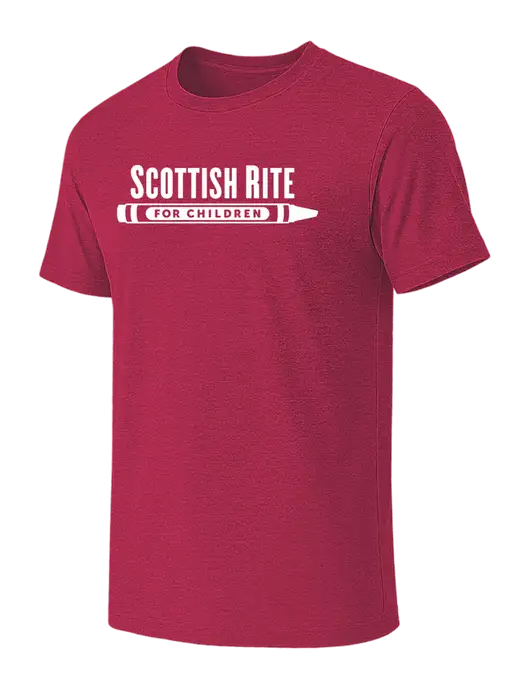 BELLA+CANVAS Heather Raspberry CVC Short Sleeve Tee w/Scottish Rite for Children Logo