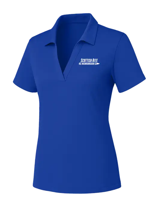 Womens Dark Royal PosiCharge RacerMesh Polo w/Scottish Rite for Children Logo