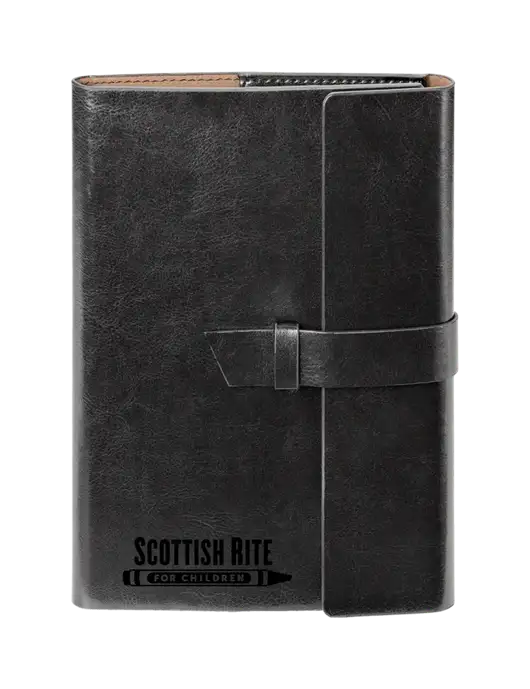 Fabrizio Black 6.875 x 9.56 Portfolio w/Scottish Rite for Children Logo