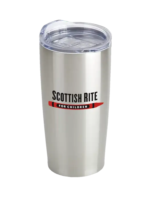 Society Silver 20 oz Insulated Tumbler w/Scottish Rite for Children Logo