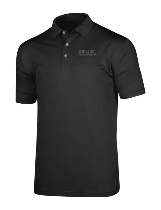 Callaway Vibrant Black Ventilated Polo w/Scottish Rite for Children Logo