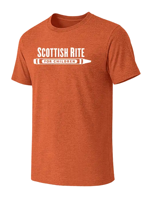 BELLA+CANVAS Heather Orange CVC Short Sleeve Tee w/Scottish Rite for Children Logo