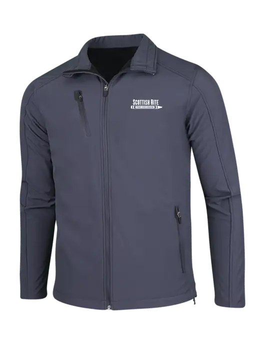 Dark Grey Welded Softshell Jacket w/Scottish Rite for Children Logo