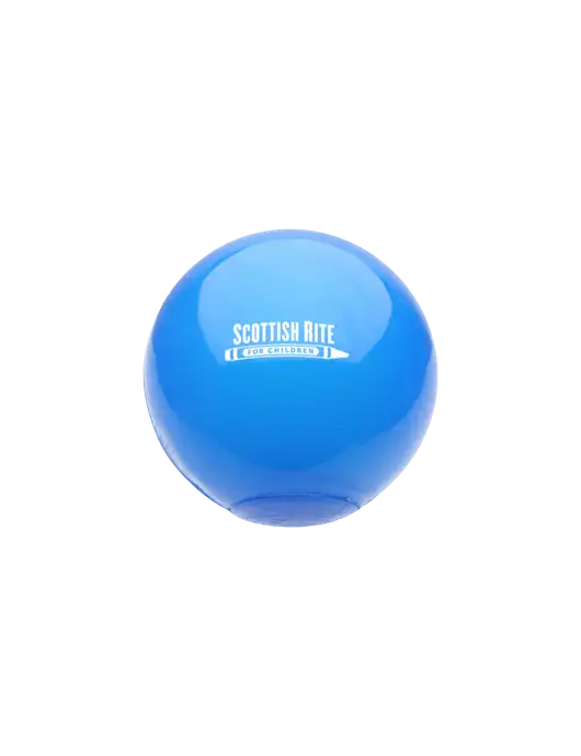 Light Up Light Royal Blue Bounce Ball w/Scottish Rite for Children Logo