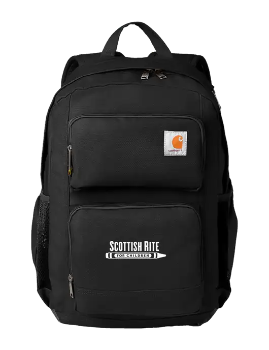 Carhartt 28L Foundry Series Dual-Compartment Black Backpack w/Scottish Rite for Children Logo