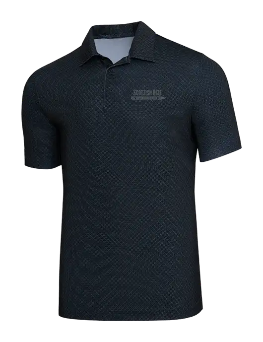 Adidas Black Diamond Dot Print Polo w/Scottish Rite for Children Logo