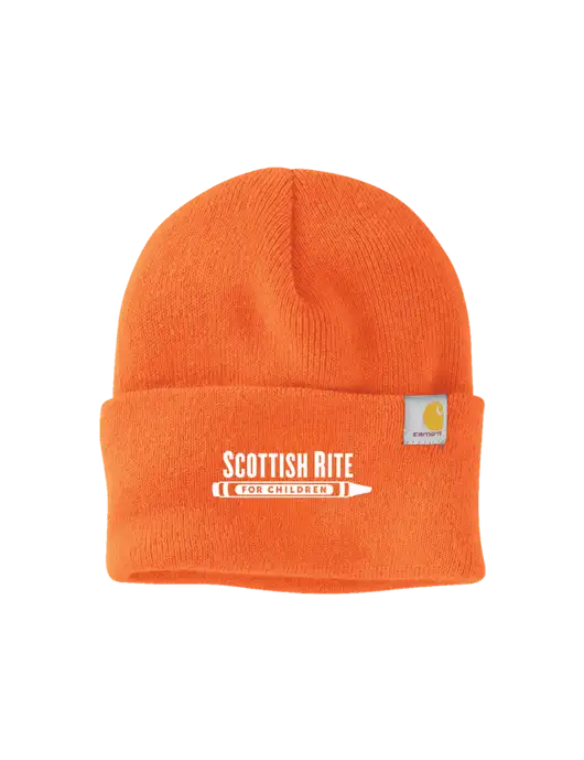 Carhartt Orange Watch Cap 2.0 w/Scottish Rite for Children Logo