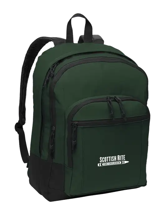 Dark Green Essential Backpack w/Scottish Rite for Children Logo