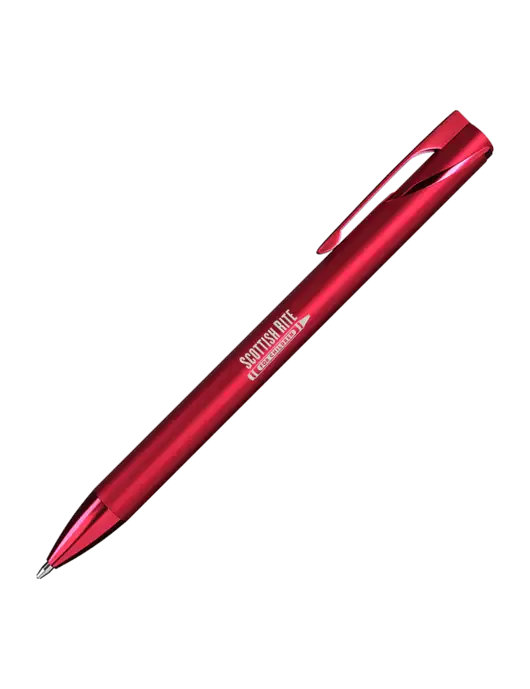 Red HyperNova Ballpoint Pen - Black Ink w/Scottish Rite for Children Logo