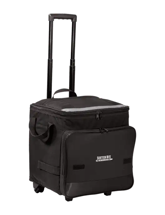 Black Rolling Cooler w/Scottish Rite for Children Logo
