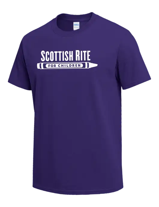 Purple Heavyweight 6.1 oz T-Shirt w/Scottish Rite for Children Logo