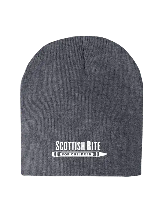 Dark Grey Heather Element Knit Beanie w/Scottish Rite for Children Logo
