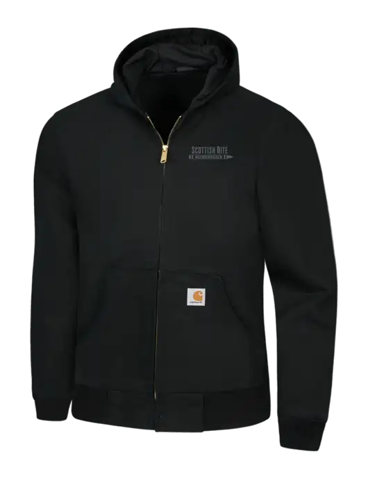 Carhartt Black Thermal Lined Duck Active Jacket w/Scottish Rite for Children Logo