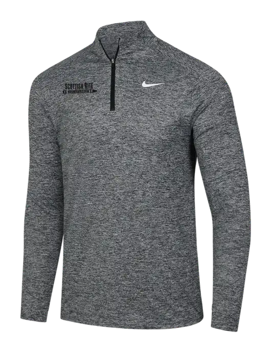 Nike Black Heather Dri-FIT Element 1/2-Zip Pullover w/Scottish Rite for Children Logo