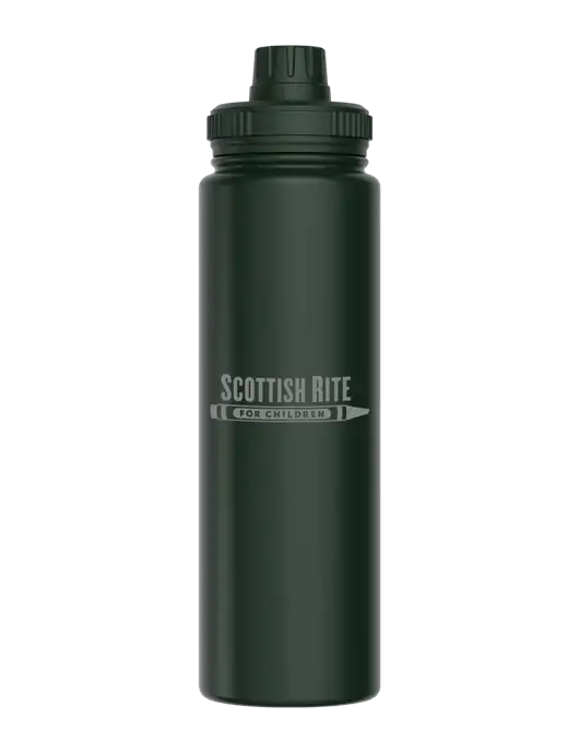 Liquid Life Dark Green Sport Bottle w/Scottish Rite for Children Logo