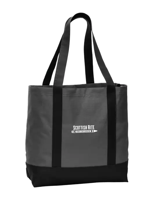 Carryall Charcoal/Black Day Tote Dark w/Scottish Rite for Children Logo