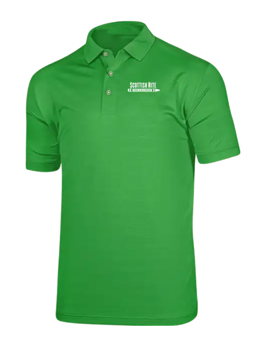 Callaway Vibrant Kelly Green Ventilated Polo w/Scottish Rite for Children Logo