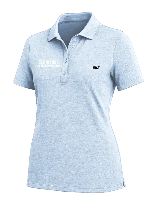 Vineyard Vines Womens Light Blue Edgartown Pique Polo w/Scottish Rite for Children Logo