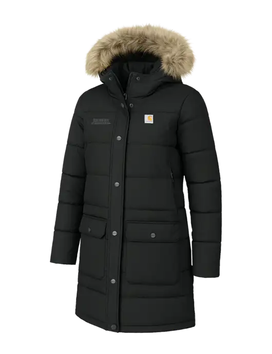 Carhartt Womens Montana Black Insulated Hooded Coat w/Scottish Rite for Children Logo