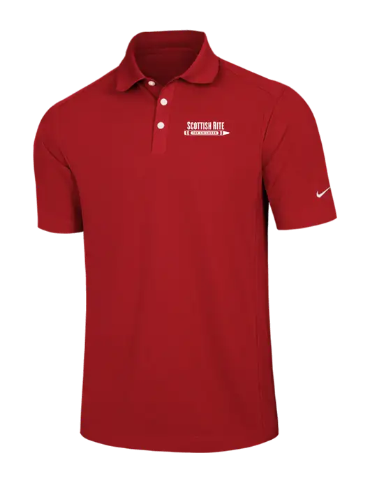 Nike Red Dri-FIT Classic Polo w/Scottish Rite for Children Logo