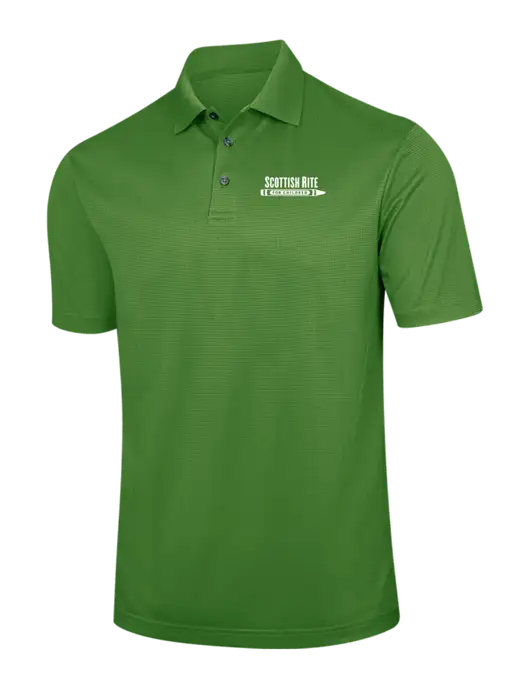 Kelly Green Performance Fine Jacquard Polo w/Scottish Rite for Children Logo
