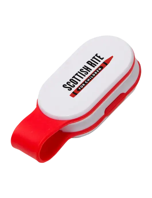 Magna Clip Red Personal Safety Light w/Scottish Rite for Children Logo