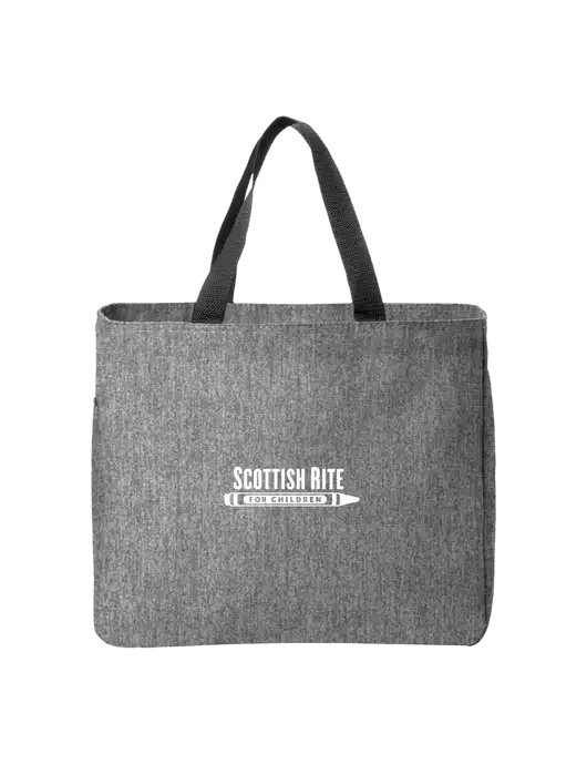 Essential Medium Grey Heather Tote w/Scottish Rite for Children Logo
