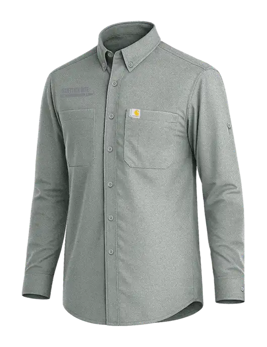 Carhartt Force Sun Defender Medium Grey Long Sleeve Shirt w/Scottish Rite for Children Logo