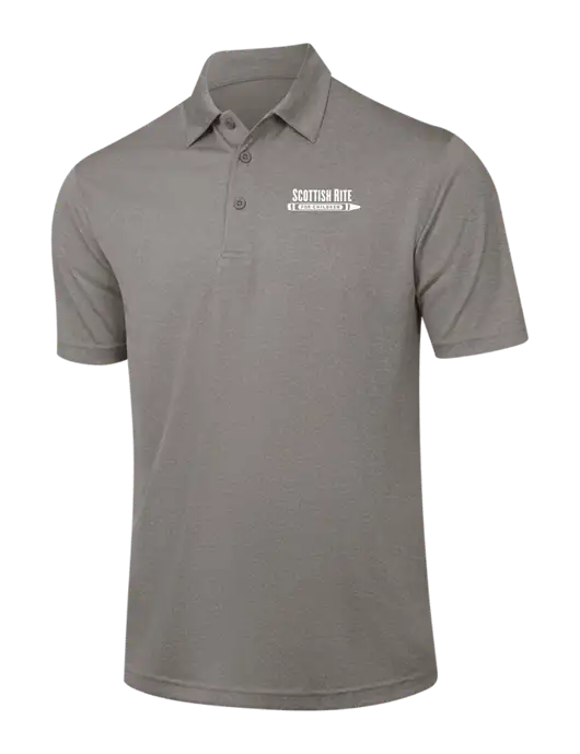 Medium Grey Heather Contender Polo w/Scottish Rite for Children Logo
