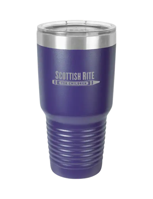 Polar Camel 30 oz Powder Coated Purple Vacuum Insulated Tumbler w/Scottish Rite for Children Logo