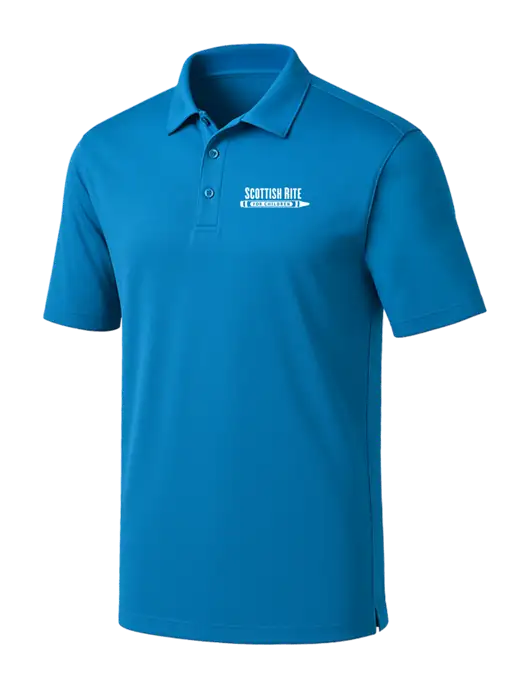 Royal Blue Silk Touch Performance Polo w/Scottish Rite for Children Logo