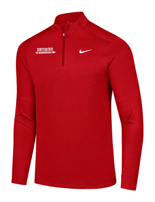 Nike Red Dri-FIT Element 1/2-Zip Pullover w/Scottish Rite for Children Logo