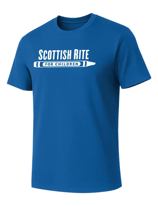 Allmade Royal Blue Organic Cotton Tee w/Scottish Rite for Children Logo