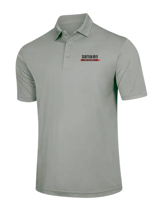 Silver PosiCharge Competitor Polo w/Scottish Rite for Children Logo