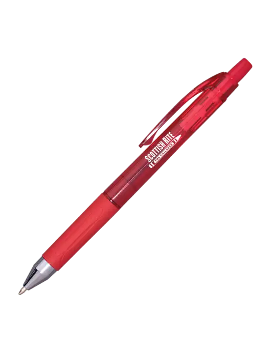 Translucent Red Tint Pen - Red Ink w/Scottish Rite for Children Logo