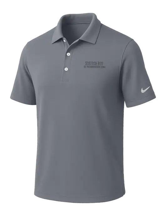 NIKE Medium Grey Dri-Fit Micro Pique Polo w/Scottish Rite for Children Logo