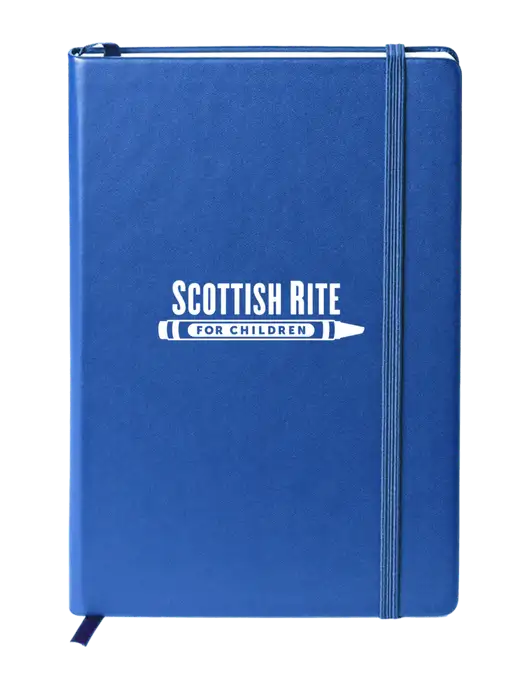 Neoskin Royal Hard Cover Journal 5.75 x 8.375
 w/Scottish Rite for Children Logo