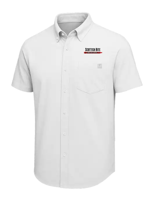 HUK White Kona Solid Shirt w/Scottish Rite for Children Logo