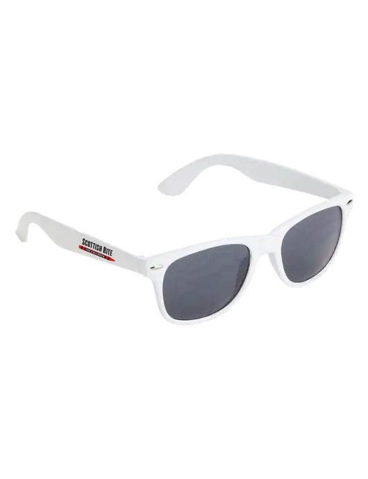 Daytona White Sunglasses w/Scottish Rite for Children Logo
