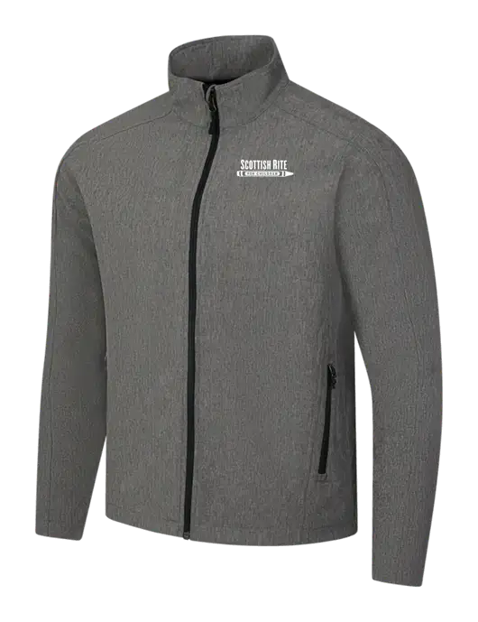 Medium Grey Heather Core Soft Shell Jacket w/Scottish Rite for Children Logo