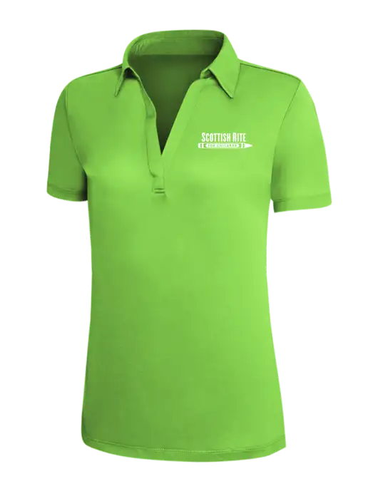 Light Kelly Green Silk Touch Womens Performance Polo w/Scottish Rite for Children Logo