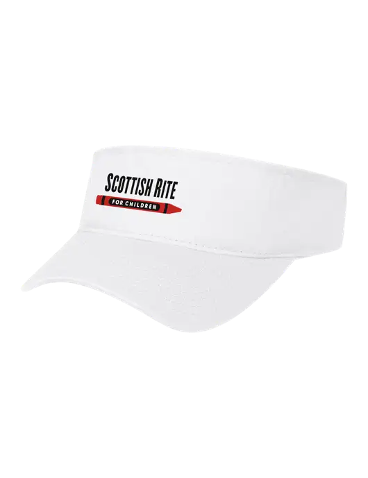 White Cap Visor w/Scottish Rite for Children Logo
