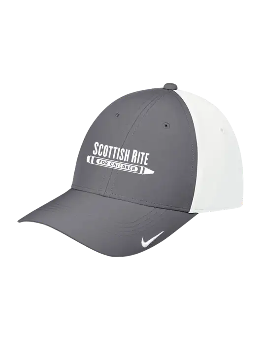 Nike Dark Grey/White Dri-FIT Legacy Cap w/Scottish Rite for Children Logo