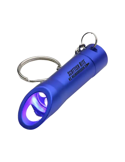 Royal Pocket LED Flashlight with Bottle Opener & Keychain w/Scottish Rite for Children Logo